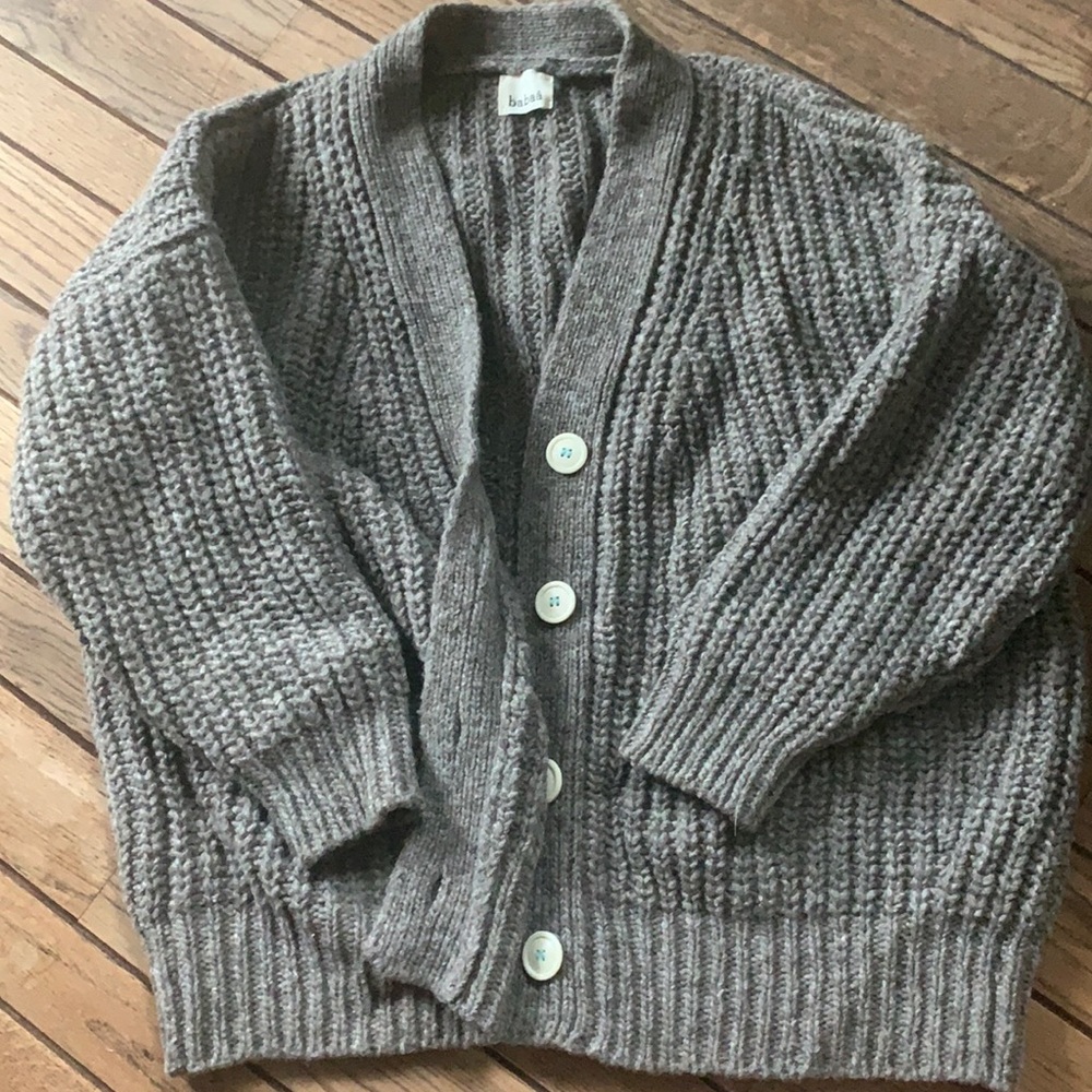 One size fits all babaa hand knit cardigan